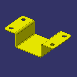 CAD sheet metal bracket