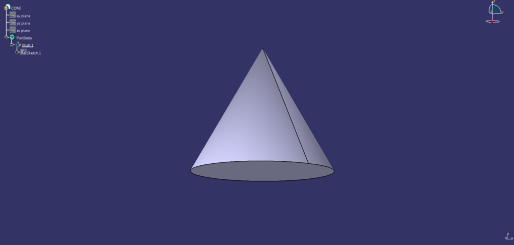 Catia v5 cone