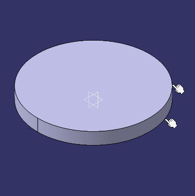 Catia disc chamfer selection