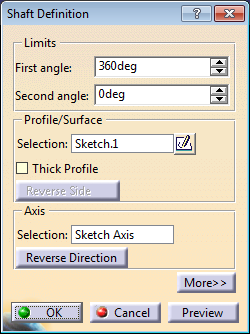 Shaft parameters